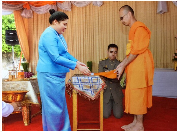 พระครูสังฆรักษ์ปรีดา  ธีรกุโล(จันทร์ธีระกุล) ในวาระบำเพ็ญกุศลของพระเจ้าหลานเธอ พระองค์เจ้าอทิตยาทรกิติคุณ 