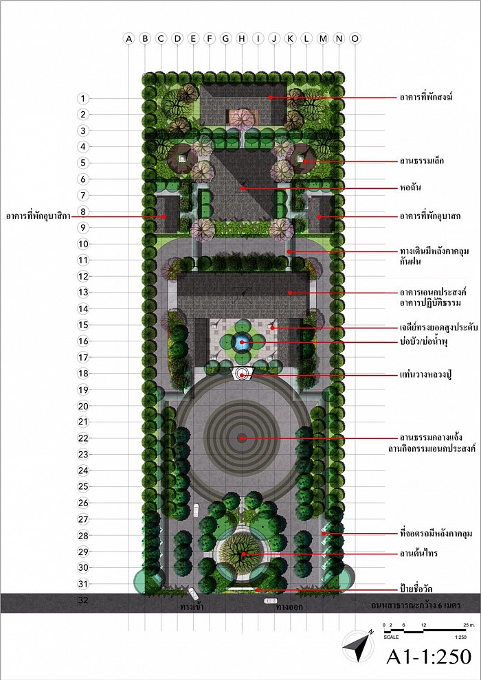 ภาพมาสเตอร์แพลน(Master Plan)ศูนย์ปฏิบัติธรรมเมืองระนอง